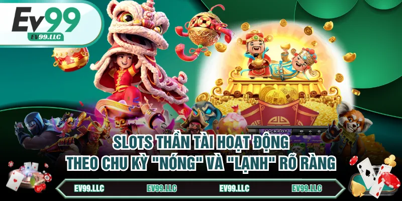 Slots Thần Tài hoạt động theo chu kỳ "nóng" và "lạnh" rõ ràng